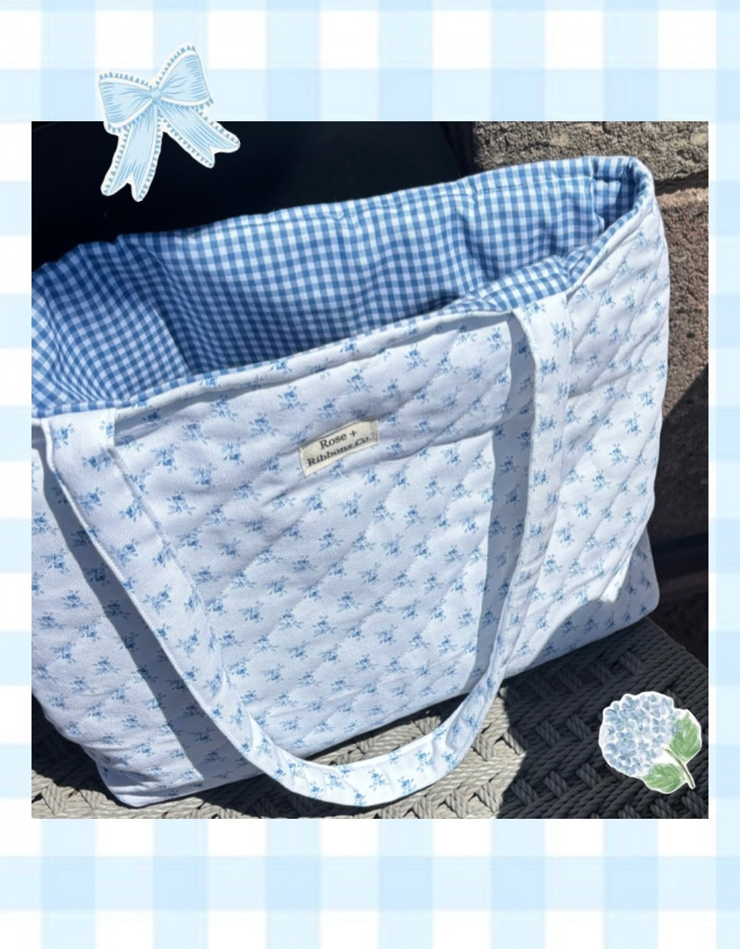 The Blue Floral Tote Bag